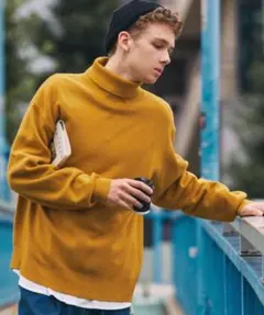 オーバーサイズ ミラノリブタートルニットセーター EMMA CLOTHES