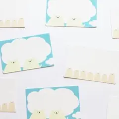 【ねこが生えてるメッセージカードセット】オリジナルゆるい猫モチーフ紙雑貨　文房具