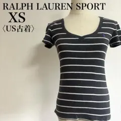 ラルフローレンスポーツ ボーダーTシャツ ストレッチ フィット Vネック