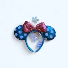 カリフォルニアディズニーランド ミニーマウス カチューシャ スパンコール 花