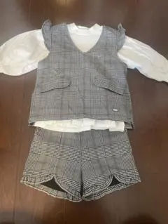 petit main チェック柄セットアップ100cm