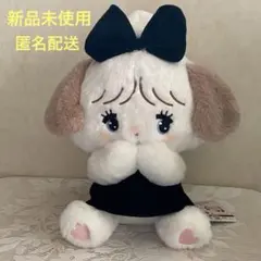 mikko characters ブラックリボン BIG ぬいぐるみ　スフレ