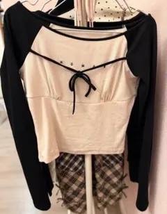 正規品andmary alma ribbon tops black - メルカリ