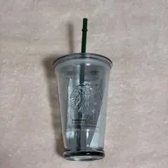 スターバックス リサイクルガラス コールドカップ タンブラー ストロー付き