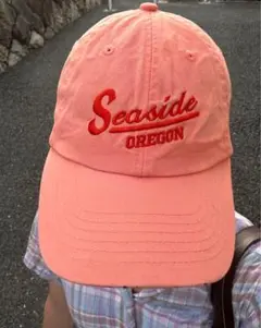 【古着】ベースボールキャップ　コーラル　ストリート