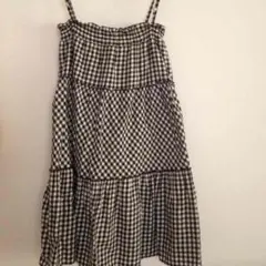 グローバルワーク ギンガムチェック キャミワンピ