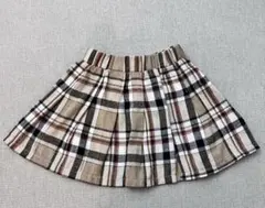 チェック柄プリーツスカート 100cm