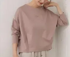 アーバンリサーチドアーズ　コットンタックプルオーバー　長袖　くすみピンク