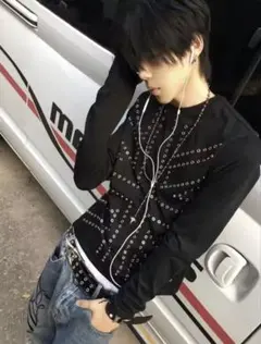 スタッズ付きロングTシャツ swag archive opium y2k 00s - メルカリ