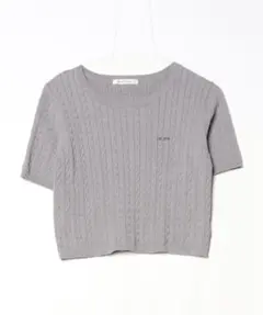 ワンポイント半袖ニット