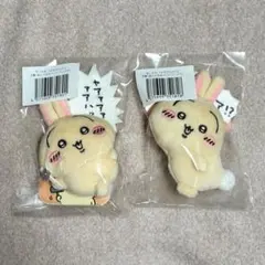 ちいかわ/うさぎだらけくじE賞ぬいぐるみバッジ(ハァ⁉︎)(トンカチ)2個セットA