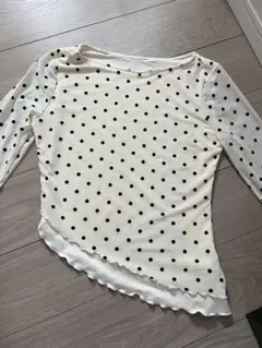 SHEIN ドット柄フレアスリーブ　シースルードット