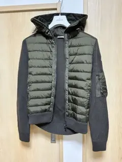 MONCLER フード付きニット切り替えダウン