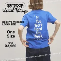 美品 OUTDOOR PRODUCTS UT　半袖Tシャツ　ロゴT　青ブルー　綿のサムネイル