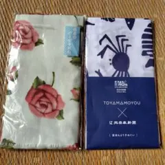 TOYAMAMOYOU 北日本新聞 富山もよう 手ぬぐい+日本のガーゼ手ぬぐい