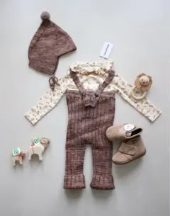 Misha & Puff Baby Rib Longies Affogato