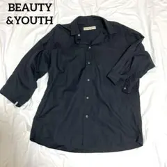 BEAUTY&YOUTH 七分袖 ボタン付きシャツ