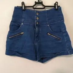 ハイウエスト デニムショートパンツ Sサイズのサムネイル