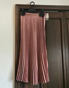 新品 nano・universe マットサテンアコーディオンプリーツスカート