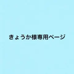 きょうか様専用ページ