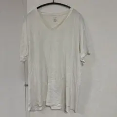 カルバンクライン Tシャツ Vネック 半袖 白 大きいサイズ ルームウェア
