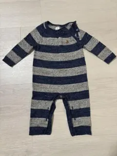 baby GAP ストライプロンパース 6-12ヶ月