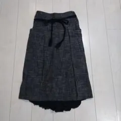 pas de cal calais パドカレ 巻きスカート グレー 36