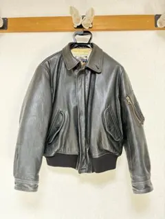 美品 90s AVIREX G1 レザージャケット 胸タグ ラムレザー ブラック