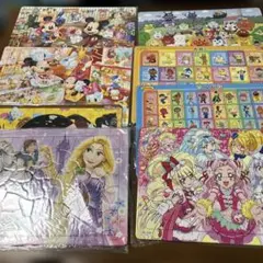 超美品　幼児用パズル　ディズニー・アンパンマン絵本付きのサムネイル