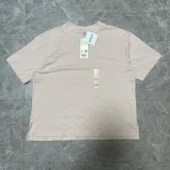 UNIQLO エアリズム コットン 半袖Tシャツ ライトピンク Lサイズ g70