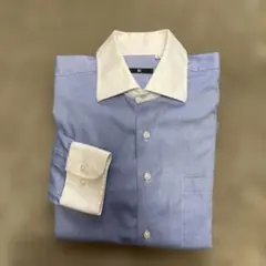 【スーツセレクト】M84 コットン100% 長袖ワイシャツ M 形態安定