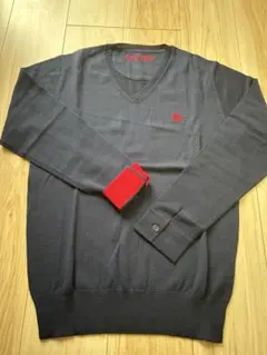 Burberry Black Label ネイビー Vネックセーター