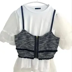 BARNYARDSTORM バンヤードストーム ツイード ビスチェ 夏服 重ね着のサムネイル
