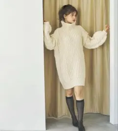 LAVANDA ケーブルニットワンピース