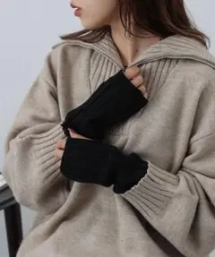 COLONY 2139 アルパカタッチ5G天竺ハーフジップニットプルオーバー