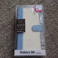 Galaxy S8+ 手帳型ケース ホワイト/ブルー
