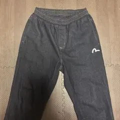 EVISUダークデニム ジョガーパンツ ウエストゴム