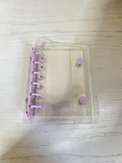 A7サイズ ６穴 シール帳 クリア パープル シールバインダー リフィル5枚付