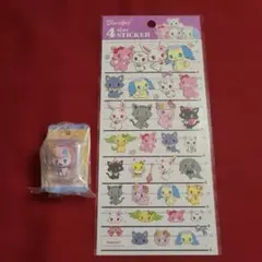 4sizeステッカー ジュエルペット パッケージミニチュアチャーム ガチャガチャ