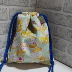 虎柄　シュークリーム柄　コップ袋　ミント