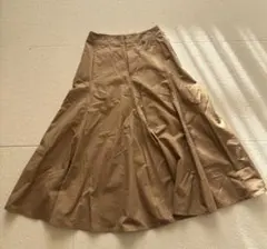 フレアスカート UNIQLO U ロングスカート ベージュ