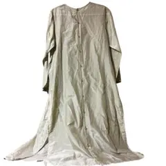 【新品タグ付】Vin 綿絹 ピンタックロングワンピース 38 定価15400円