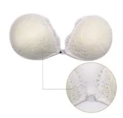 ヌーブラ　レース　谷間　 ウェディング　キャバドレス