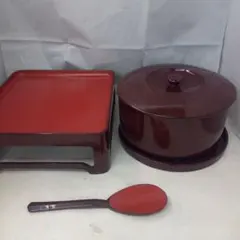 未使用】 春慶塗 お櫃 友部桶製造店 杓文字付き - メルカリ
