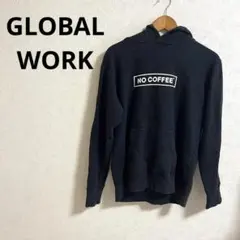 グローバルワーク　GLOBAL WORK パーカー　Mブラック　黒　プルオーバー