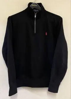 ポロ　ラルフローレン　ハーフジップ　スウェット　M ブラック