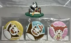 まとめ パンダコパンダ　フィギュア　缶バッジ　ミミ子 パパンダ パンちゃん ４点