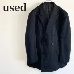 used 古着 テーラードジャケット ブラック 古着コーデ フォーマル