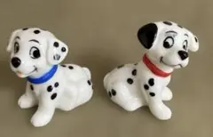101匹わんちゃん　ディズニー　置物　陶器製　2つ　ビンテージのサムネイル