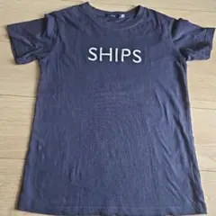 SHIPS ロゴ刺繍 Tシャツ ネイビー Sサイズのサムネイル